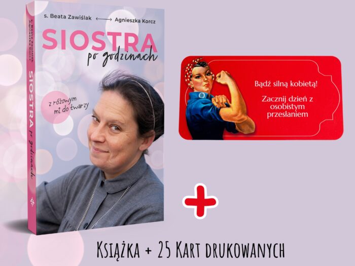 Książka „Siostra po godzinach. Z różowym mi do twarzy” + Karty „Bądź silną kobietą”